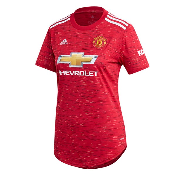 Camiseta Manchester United Replica Primera Ropa Mujer 2020/21 Rojo